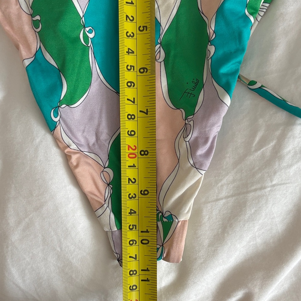 Emilio Pucci Green and Pink Wave Bikini - Picture 7 of 9
